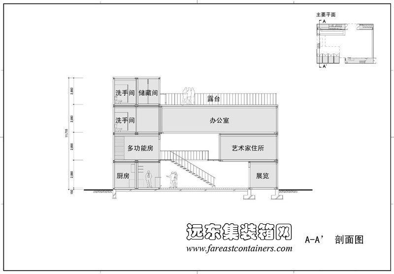 Platoon 藝術館,集裝箱房屋,集裝箱建筑,集裝箱住宅,集裝箱活動房,住人集裝箱